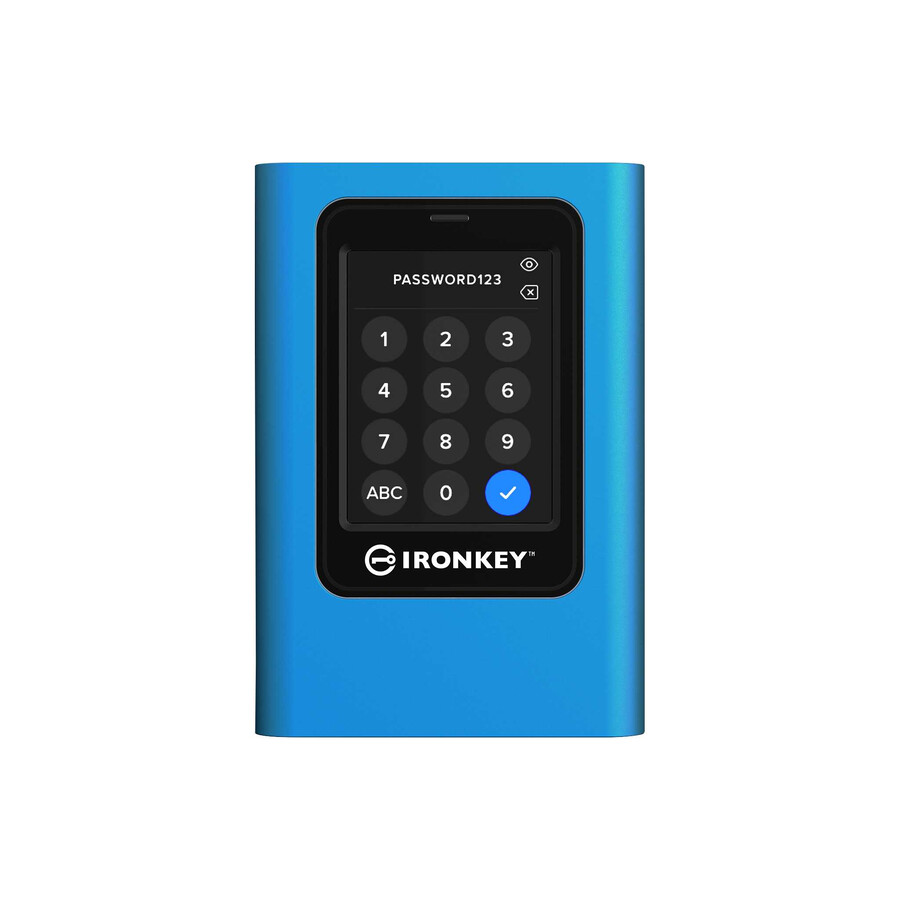 ssd externo kingston ironkey vault privacy 80 - capacidad = 192 tb