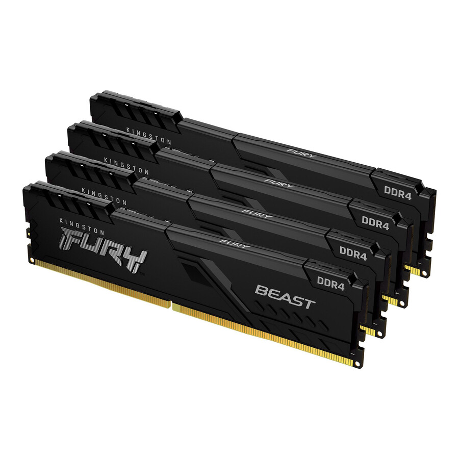 memoria kingston fury beast ddr4 - velocidad = 3200 mts capacidad total kit = 8 gb kit = módulo único densidad de dram = 8 gbit