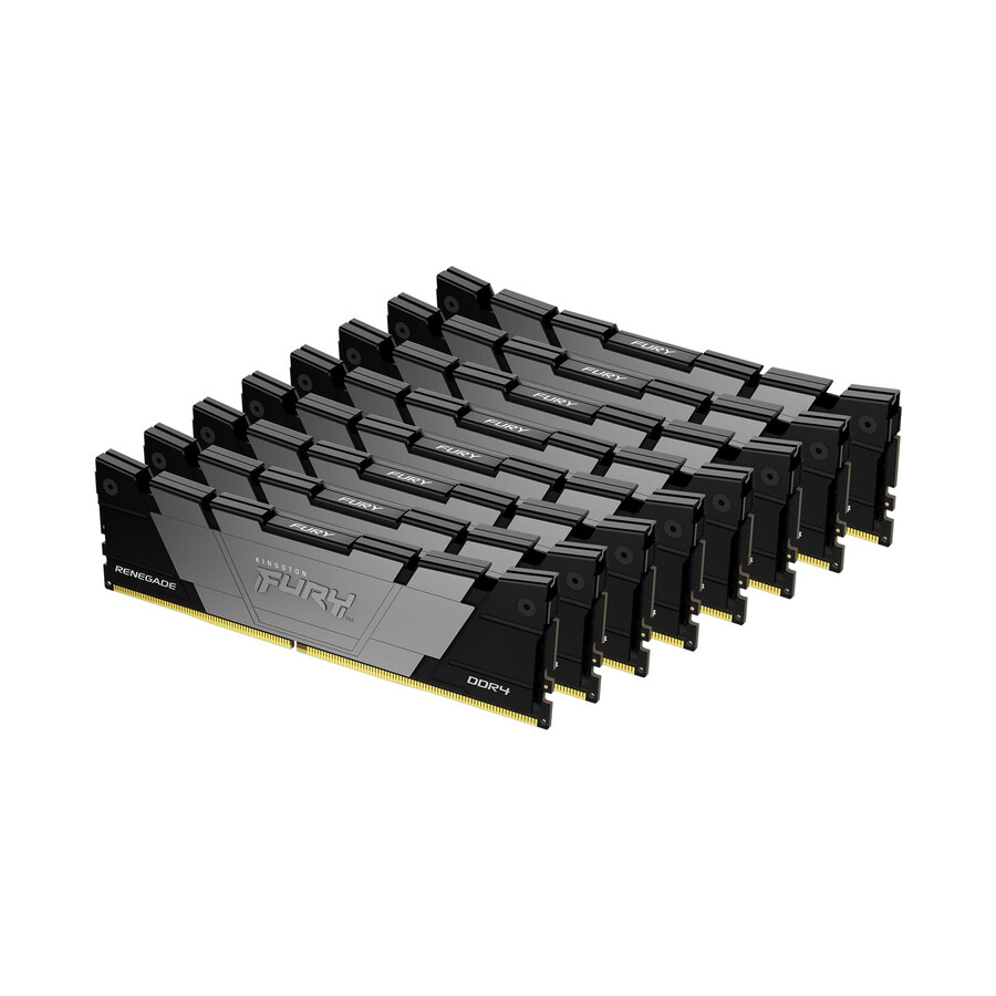 memoria kingston fury renegade ddr4 - velocidad = 3200 mts capacidad total kit = 16 gb kit = módulo único densidad de dram = 8 gbit