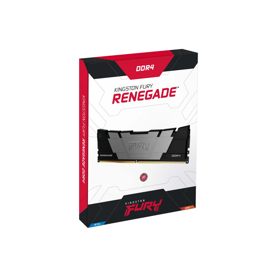 memoria kingston fury renegade ddr4 - velocidad=4600mts capacidad total kit=32gb kit=kit de 2 dram densidad=8gbit