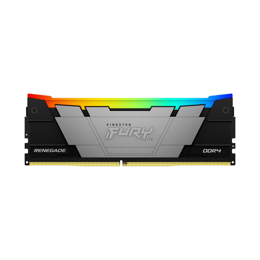 memoria kingston fury renegade ddr4 rgb - velocidad = 4000 mts capacidad total kit = 8 gb kit = módulo único densidad de dram = 8 gbit