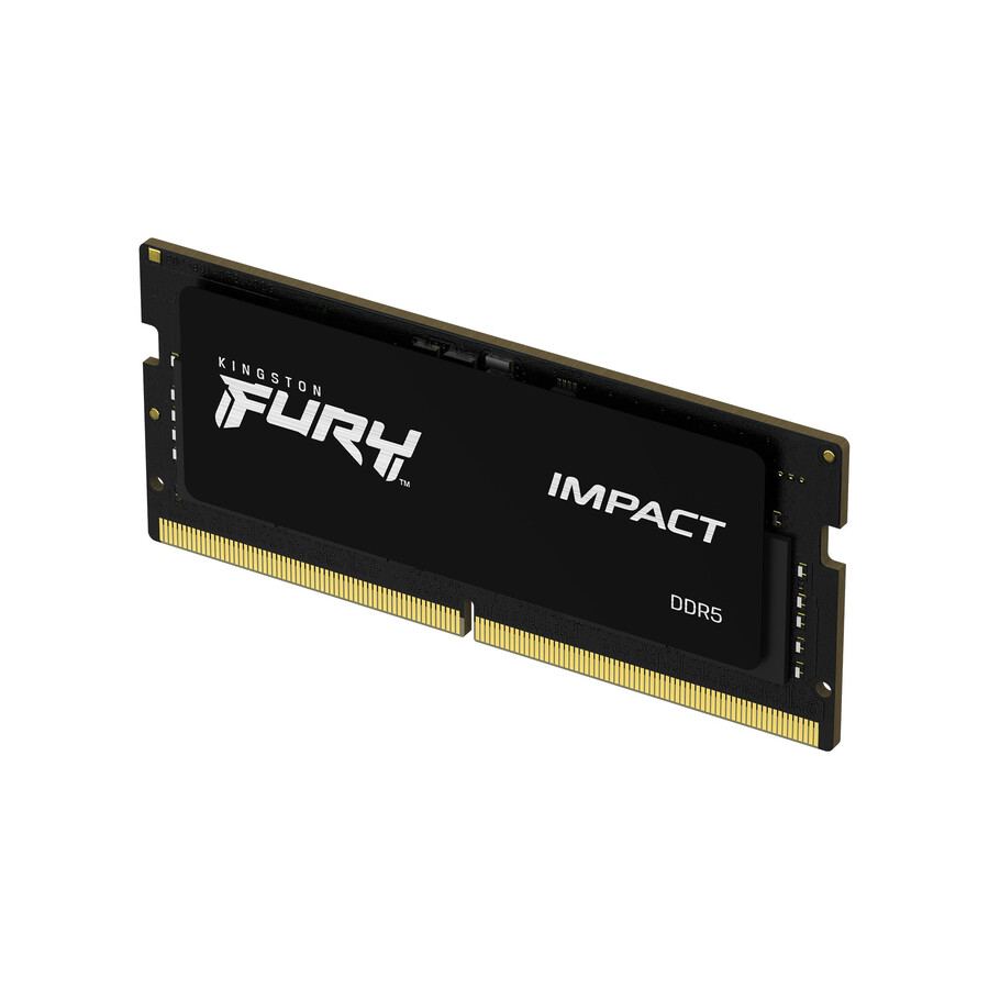 memoria kingston fury impact ddr5 - velocidad = 4800 mts capacidad total kit = 16 gb kit = módulo único densidad de dram = 16 gbit tipo de perfil = plug and play