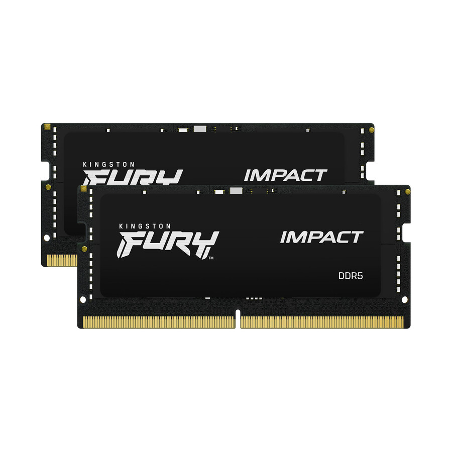 memoria kingston fury impact ddr5 - velocidad = 4800 mts capacidad total kit = 32 gb kit = kit de 2 densidad de dram = 16 gbit tipo de perfil = plug and play