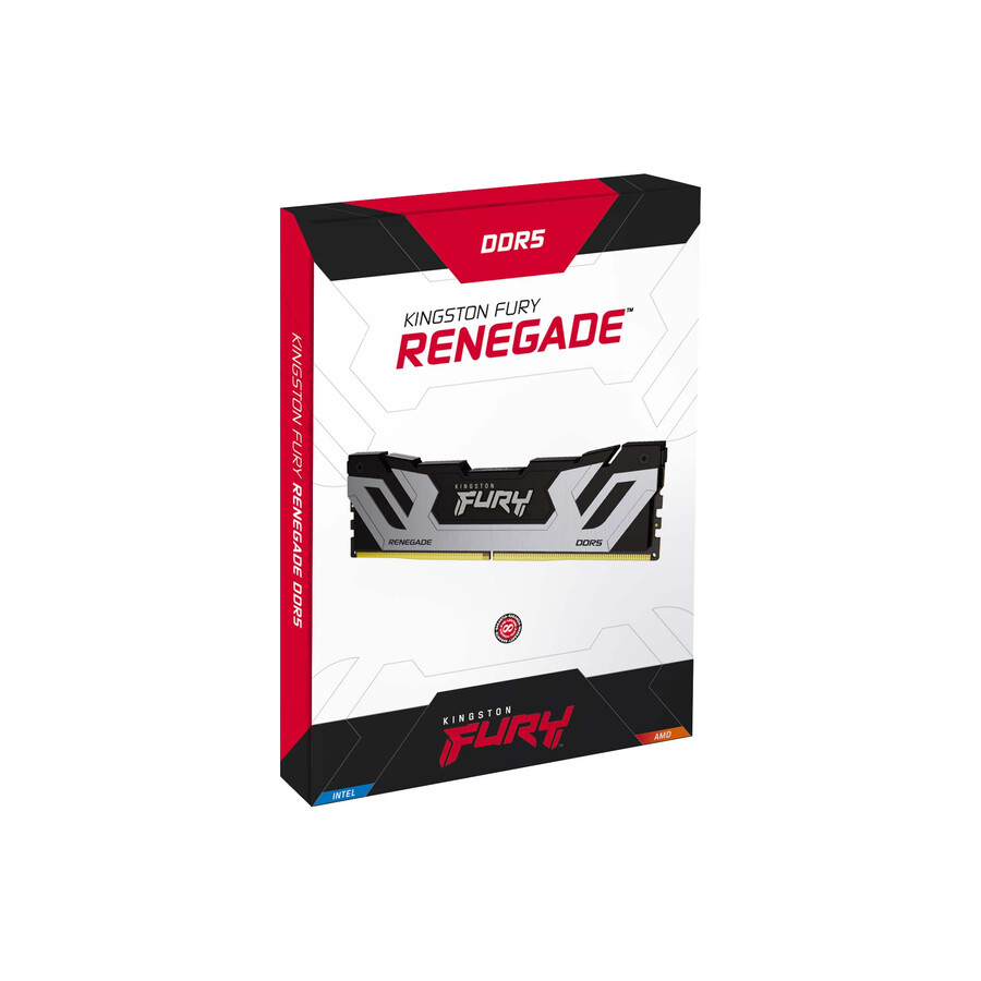 memoria kingston fury renegade ddr5 - tipo de módulo = udimm velocidad = 6400 mts capacidad total kit = 64 gb kit = kit de 2 dram densidad = 16 gbit color = negro