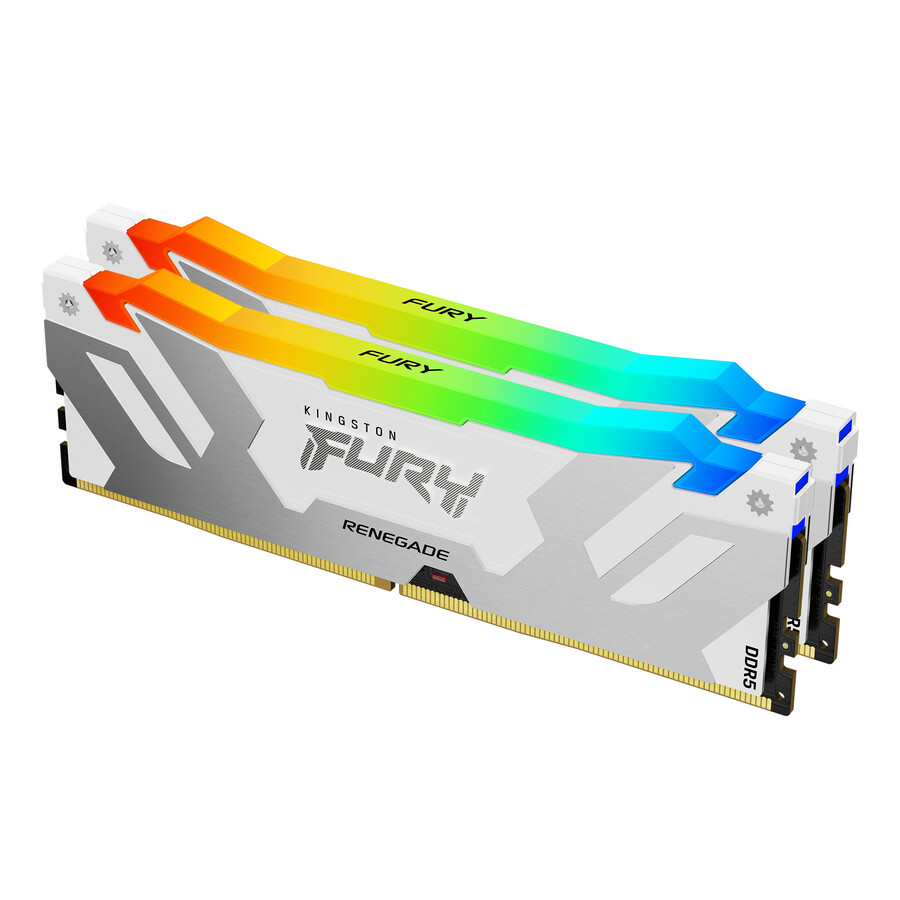 memoria kingston fury renegade ddr5 rgb - tipo de módulo = udimm velocidad = 6400 mts capacidad total kit = 96 gb kit = kit de 2 dram densidad = 24 gb color = negro