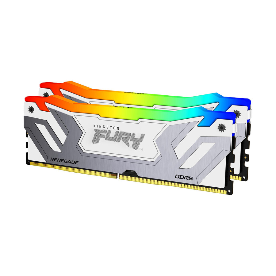 memoria kingston fury renegade ddr5 rgb - tipo de módulo = udimm velocidad = 6400 mts capacidad total kit = 96 gb kit = kit de 2 dram densidad = 24 gb color = negro