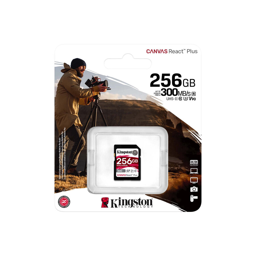 tarjeta de memoria sd canvas react plus - capacidad = 256 gb