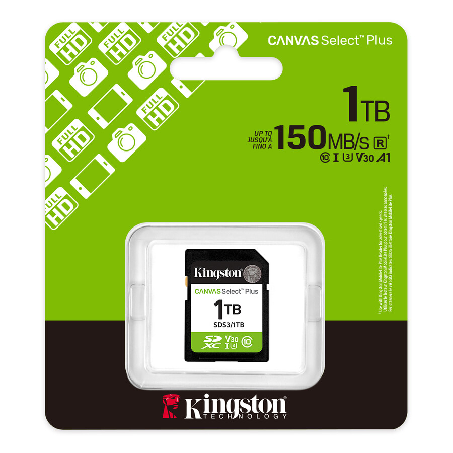 tarjeta de memoria sd canvas select plus - capacidad = 64 gb