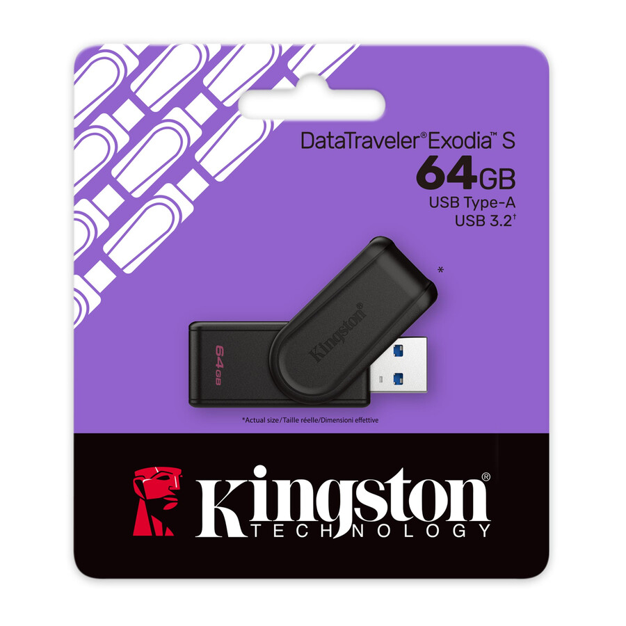 unidad flash usb datatraveler exodia s - capacidad = 64 gb