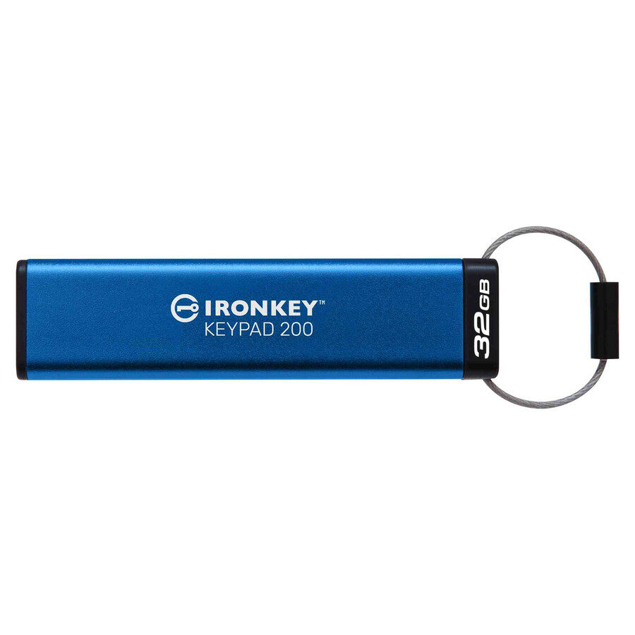 unidad flash usb kingston ironkey keypad serie 200 - capacidad = 16 gb conector = usb-c