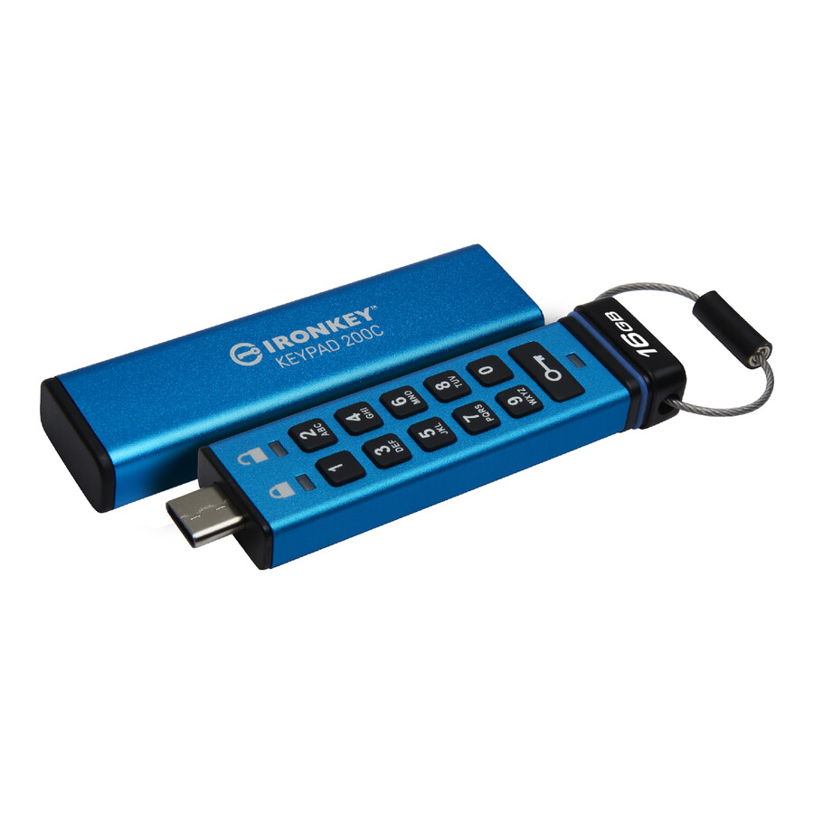 unidad flash usb kingston ironkey keypad serie 200 - capacidad = 64 gb conector = usb-a