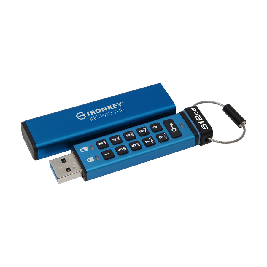 unidad flash usb kingston ironkey keypad serie 200 - capacidad = 64 gb conector = usb-a