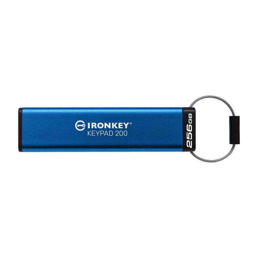 unidad flash usb kingston ironkey keypad serie 200 - capacidad = 128 gb conector = usb-a