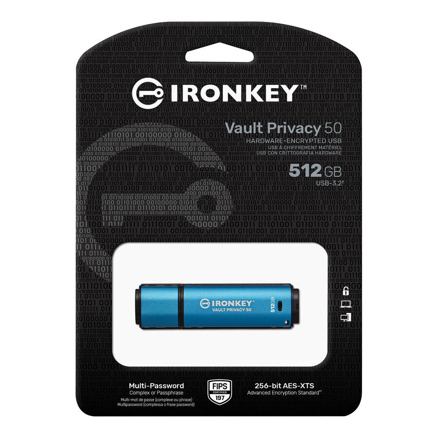 kingston ironkey vault privacy serie 50 - capacidad 64 gb clase de velocidad usb 3.2 gen 1 conector usb-a